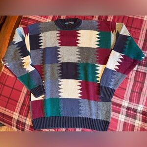 Vintage Architect Color Block Crewneck Sweater